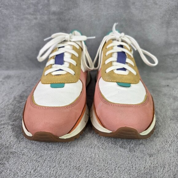 Womens Madewell MWL Kickoff Trainer Color Block Sneakers Leather & Suede 9.5M - Picture 6 of 8